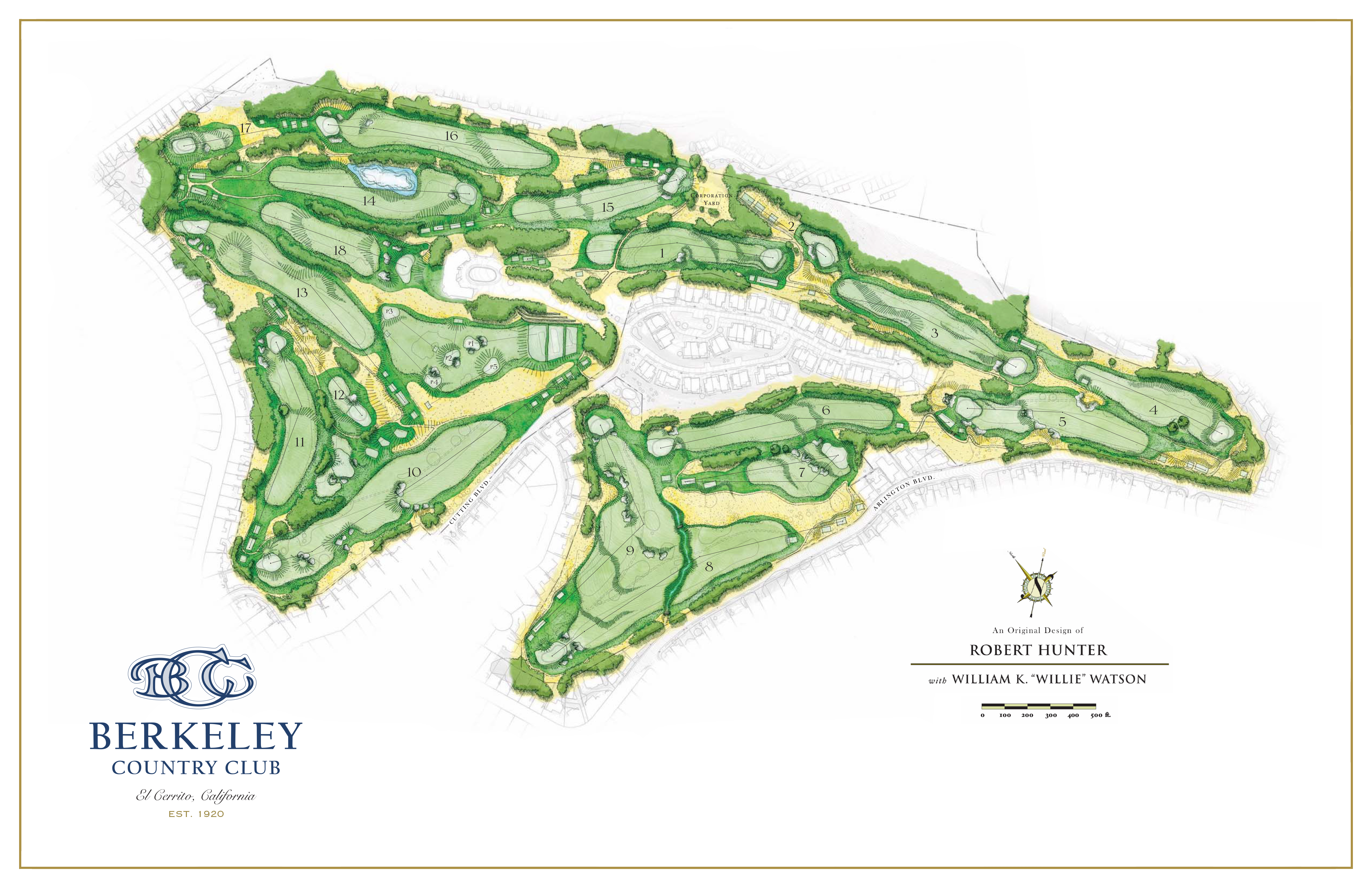 Berkeley Country Club Golf Course Map